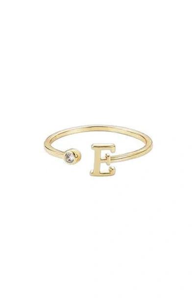 Adornia Cz & Initial Open Band Ring