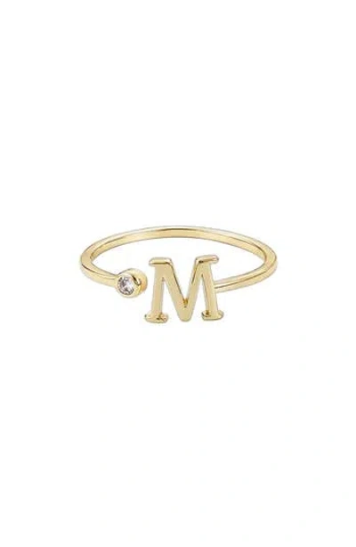Adornia Cz & Initial Open Band Ring