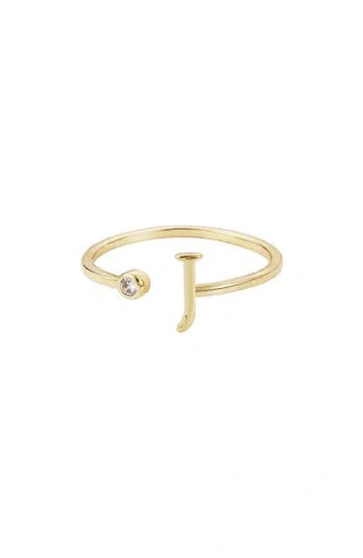 Adornia Cz & Initial Open Band Ring