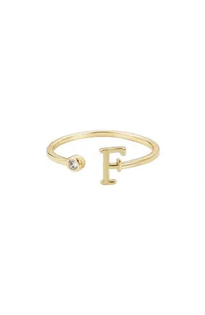 Adornia Cz & Initial Open Band Ring