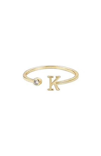 Adornia Cz & Initial Open Band Ring