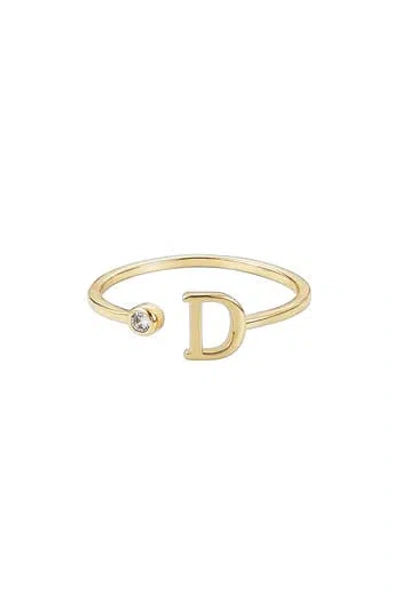 Adornia Cz & Initial Open Band Ring
