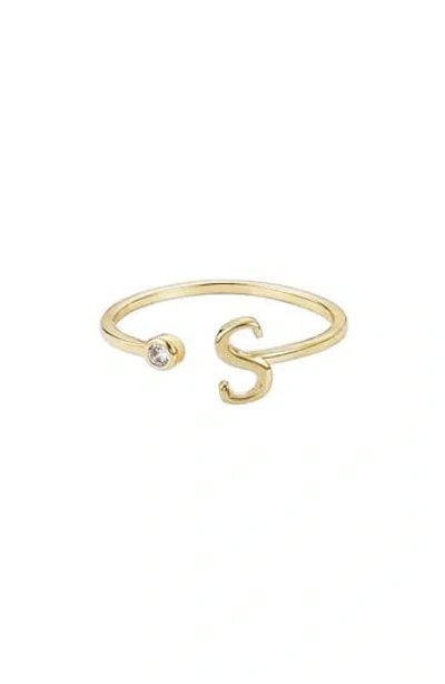 Adornia Cz & Initial Open Band Ring
