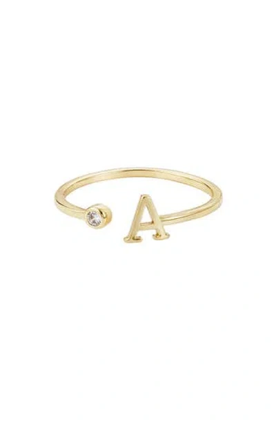 Adornia Cz & Initial Open Band Ring