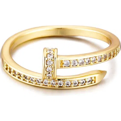 Adornia Cz Nail Bypass Ring