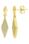 Adornia Cz Pavé Diamond Drop Earrings In Gold