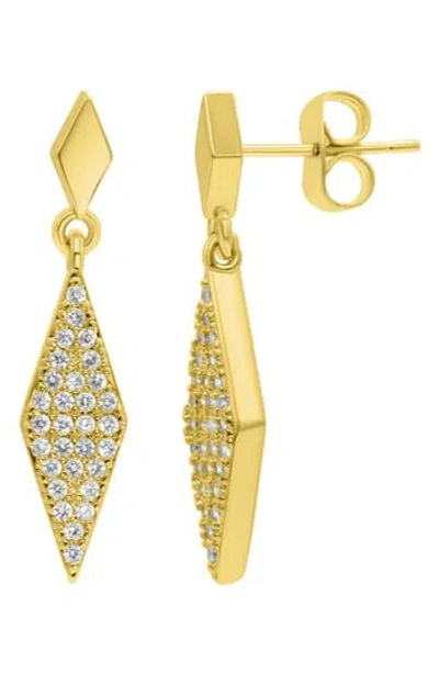 Adornia Cz Pavé Diamond Drop Earrings In Gold