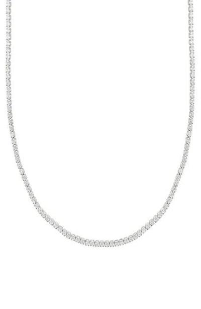 Adornia Cz Tennis Necklace In Silver
