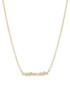 Adornia 14k Gold Plated Dainty Mixed Shape Bar Necklace