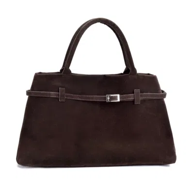 Adornia Dark Brown Belted Tote Bag