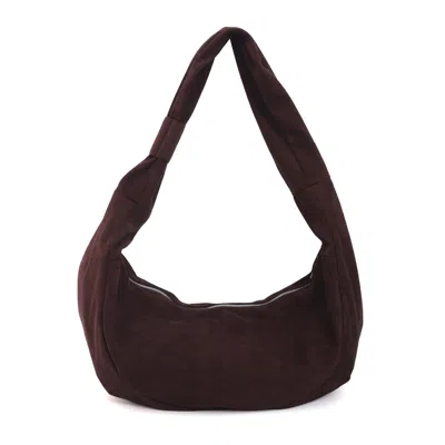 Adornia Dark Brown Moon Crossbody Bag