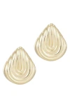 Adornia 14k Plated Deco Stud Earrings