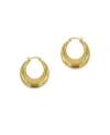 Adornia Stainless Steel Domed 25mm Hoop Earrings In Yellow Gold-tone