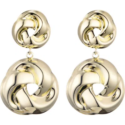 Adornia Double Knot Drop Earrings In Gold