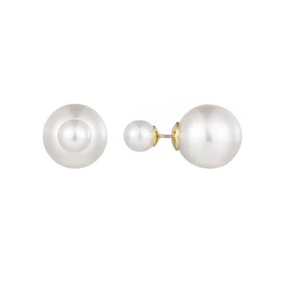 Adornia Double Sided Pearl Studs