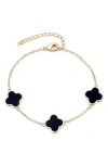 Adornia Enamel Clover Station Bracelet In Multi