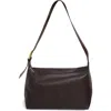 Adornia Dark Brown Adjustable Strap Shoulder Bag In Brown