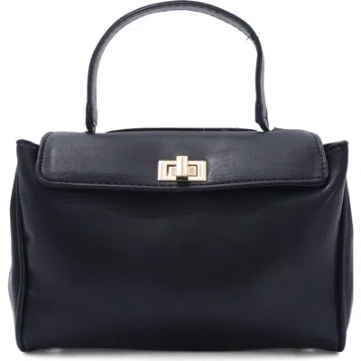 Adornia Faux Leather Single Handle Bag In Black