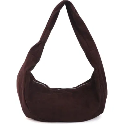 Adornia Faux Suede Crossbody Bag In Brown