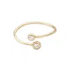 Adornia Fine 14k Gold Vermeil .925 Sterling Silver Adjustable Crystal Overlapping Ring Medium In Gold