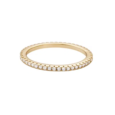 Adornia Fine 14k Gold Vermeil .925 Sterling Silver Cz Eternity Band Ring