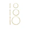 Adornia Fine 14k Gold Vermeil .925 Sterling Silver Set Of 3 Endless Hoop Earrings In Gold