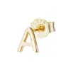 Adornia Fine 14k Gold Vermeil .925 Sterling Silver Single Initial Stud Earring In Gold