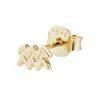 Adornia Fine 14k Gold Vermeil .925 Sterling Silver Single Zodiac Sign Stud Earring In Gold