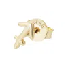 Adornia Fine 14k Gold Vermeil .925 Sterling Silver Single Zodiac Sign Stud Earring In Multi