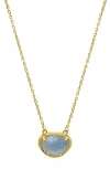 Adornia Fine Adornia Birthstone Necklace 14k Yellow Gold Vermeil In Gold - Aquamarine - March