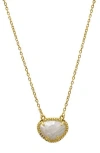 Adornia Fine Adornia Birthstone Necklace 14k Yellow Gold Vermeil In Gold - Moonstone - April