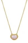 Adornia Fine 14k Yellow Gold Plated Sterling Silver Birthstone Pendant Necklace In Gold - Opal - October