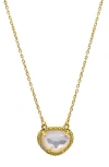 Adornia Fine Jewelry 14k Over Silver June Birthstone Necklace In Gold - Pearl - June