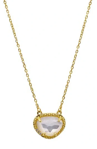 ADORNIA FINE ADORNIA FINE 14K YELLOW GOLD PLATED STERLING SILVER BIRTHSTONE PENDANT NECKLACE