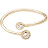 Adornia Fine Double Bezel Set Cz Open Band Ring
