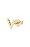 Adornia Fine Initial Stud Earrings