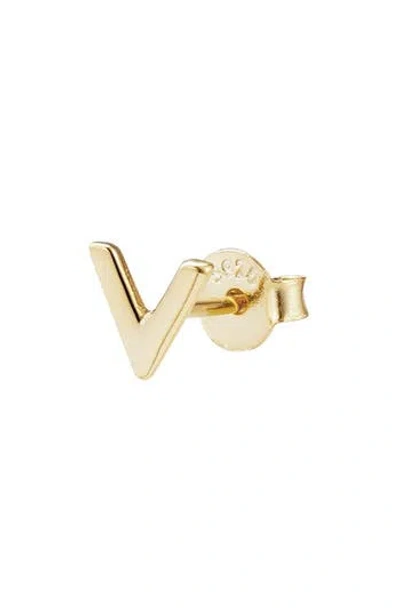 Adornia Fine Initial Stud Earrings