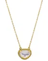 Adornia Fine Jewelry 14k Over Silver June Birthstone Necklace In Gold - Pearl - June