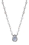 Adornia Fine Labradorite Rosary Pear Necklace In Green