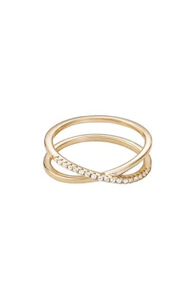 Adornia Fine Pavé Cz Crisscross Ring
