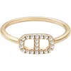 Adornia Fine Pavé Cz Mariner Link Ring