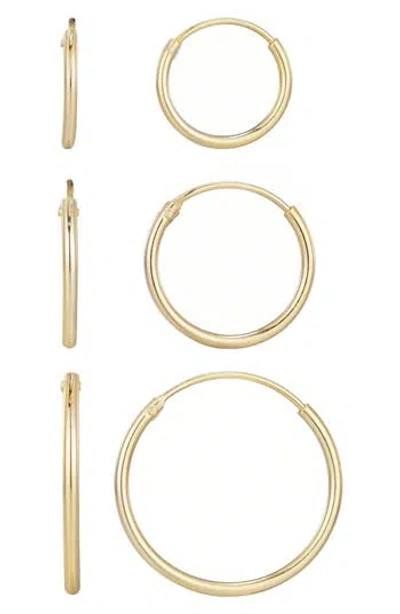 Adornia Fine Set Of 3 Assorted Hoop Earrings