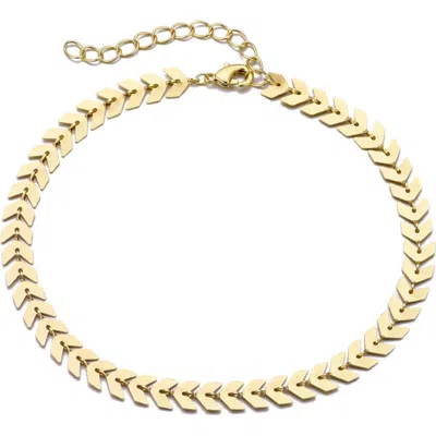 Adornia Fishtail Chain Anklet In Gold