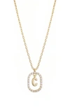 Adornia Floating Letter Initial Cubic Zirconia Pendant Necklace