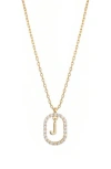 Adornia Floating Letter Initial Cubic Zirconia Pendant Necklace