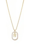 Adornia Floating Letter Initial Cubic Zirconia Pendant Necklace In Gold