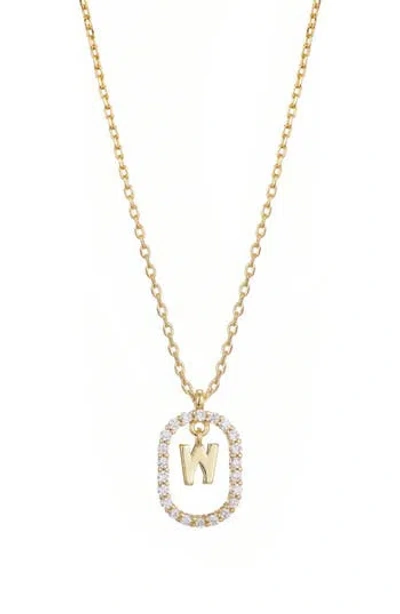 Adornia Floating Letter Initial Cubic Zirconia Pendant Necklace In Gold