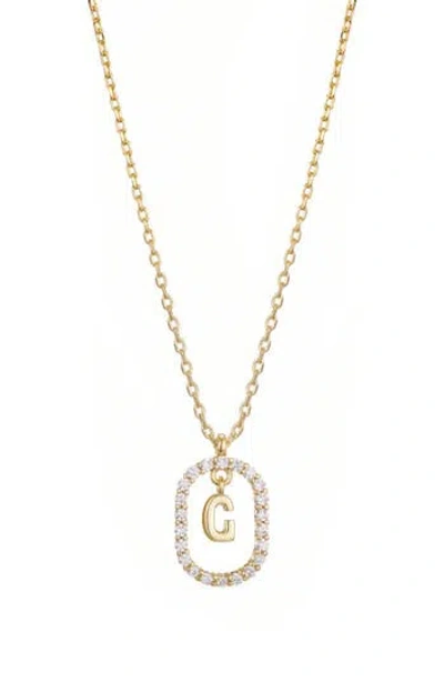 Adornia Floating Letter Initial Cubic Zirconia Pendant Necklace In Gold