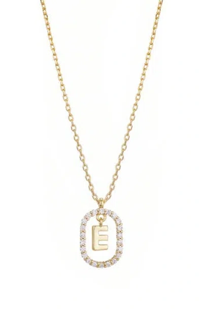 Adornia Floating Letter Initial Cubic Zirconia Pendant Necklace In Gold