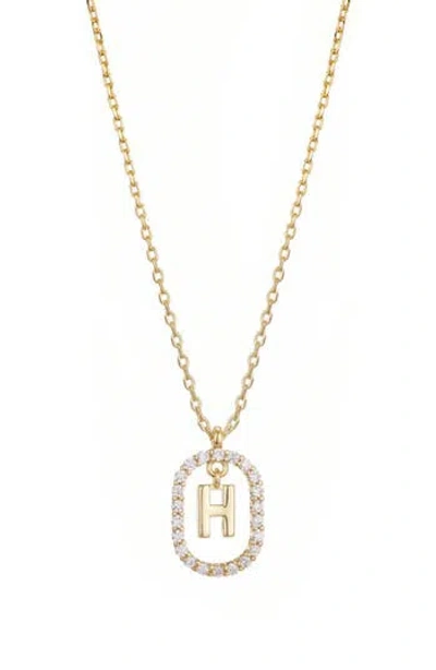 Adornia Floating Letter Initial Cubic Zirconia Pendant Necklace In Gold